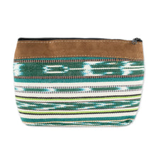 Load image into Gallery viewer, Striped Cotton Cosmetic Bag Handmade in Guatemala - Antigua Fields | NOVICA
