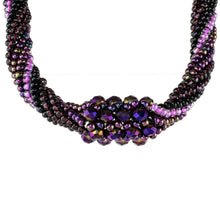 Load image into Gallery viewer, Purple Beaded Torsade Necklace from Guatemala - Purple Rain | NOVICA

