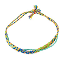 Load image into Gallery viewer, Spring Colors Cotton Macrame Bracelet with Beads - Solola Spring | NOVICA
