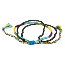 Load image into Gallery viewer, Adjustable Multicolored Beaded Wristband Bracelet - Alegria | NOVICA
