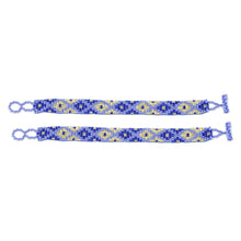 Load image into Gallery viewer, Patterned Glass Beaded Bracelets (Pair) - Sunshower | NOVICA
