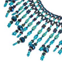 Load image into Gallery viewer, Hand Crafted Blue Beaded Necklace - Symphony of Color in Blue | NOVICA
