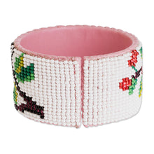 Load image into Gallery viewer, Handmade Floral Bead Cuff Bracelet - Flowers of Spring | NOVICA
