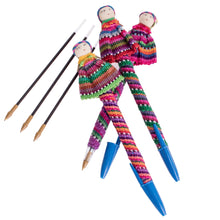 Load image into Gallery viewer, Handmade Worry Doll Pens (Set of 3) - Quitapenas | NOVICA
