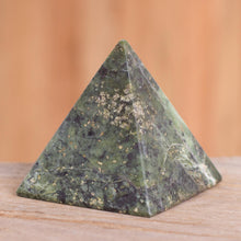 Load image into Gallery viewer, Nephrite Pyramid Gemstone Sculpture - Nature Mystique | NOVICA
