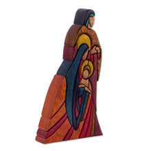 Load image into Gallery viewer, Unique Christianity Religious Wood Sculpture - Sacred Family | NOVICA

