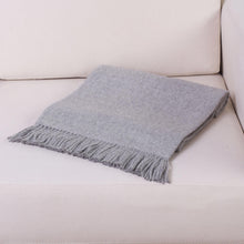 Load image into Gallery viewer, Alpaca Wool Solid Grey Throw Blanket - Cozy Light Gray | NOVICA
