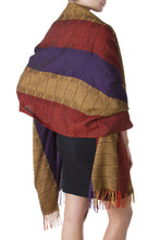 Load image into Gallery viewer, 100% alpaca shawl - Dahlias of Tarma | NOVICA

