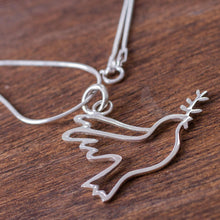 Load image into Gallery viewer, Sterling Silver Peace Theme Necklace - Quechua Dove | NOVICA
