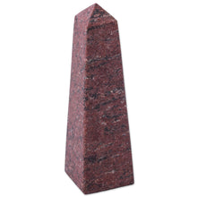 Load image into Gallery viewer, Peruvian Rhodochrosite Gemstone Obelisk Sculpture - Lucky in Love | NOVICA
