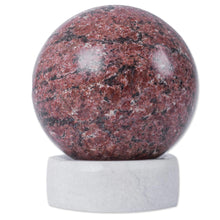 Load image into Gallery viewer, Handcrafted Rhodochrosite Gemstone Sphere and Stand - Red Planet | NOVICA
