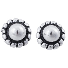 Load image into Gallery viewer, Artisan Crafted Sterling Silver Stud Earrings from Peru - Abstract Floral | NOVICA
