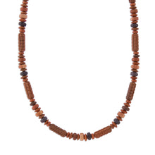 Load image into Gallery viewer, Ceramic Beaded Necklace with Maize Motif from Peru - Andean Corn | NOVICA
