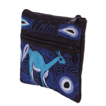 Load image into Gallery viewer, Deer-Themed Embroidered Coin Purse from Peru - Colca Deer | NOVICA
