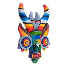 Load image into Gallery viewer, Handcrafted Ceramic Mask - Rainbow Dragon | NOVICA
