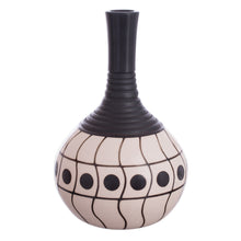 Load image into Gallery viewer, Wave Motif Chulucanas Ceramic Decorative Vase from Peru - Chulucanas Waves | NOVICA
