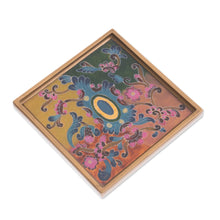 Load image into Gallery viewer, Colorful Reverse-Painted Glass Coasters from Peru (Set of 4) - Artisanal Color | NOVICA
