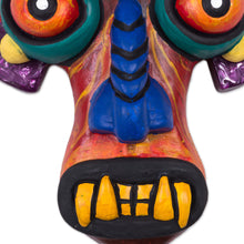 Load image into Gallery viewer, Colorful Ceramic Devil Mask from Peru - Age-Old Devil | NOVICA
