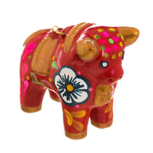 Load image into Gallery viewer, Hand-Painted Ceramic Bull Ornaments from Peru (Set of 6) - Torito de Pucara | NOVICA
