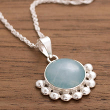 Load image into Gallery viewer, Blue Opal Pendant Necklace from Peru - Bauble Delight | NOVICA
