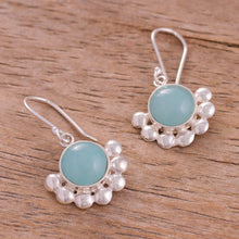 Load image into Gallery viewer, Round Opal Dangle Earrings Crafted in Peru - Bauble Delight | NOVICA
