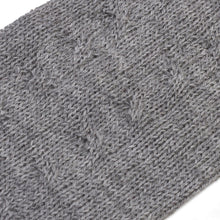 Load image into Gallery viewer, Grey 100% Baby Alpaca Cable Knit Fingerless Mitts from Peru - Luscious Twist in Grey | NOVICA
