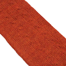 Load image into Gallery viewer, 100% Baby Alpaca Orange Knit Fingerless Mitts From Peru - Luscious Twist in Orange | NOVICA
