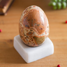 Load image into Gallery viewer, Egg-Shaped Leopardite Gemstone Figurine from Peru - Cute Egg | NOVICA
