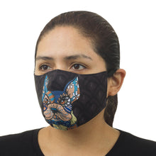 Load image into Gallery viewer, 2 3-Layer Cotton Blend Nose Clip Cats &amp; Dog Face Masks - Cats and Dog | NOVICA

