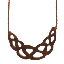 Load image into Gallery viewer, Unique Wood Pendant Necklace from Peru - Nature&#39;s Lace | NOVICA
