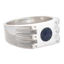 Load image into Gallery viewer, Men&#39;s Inlaid Sodalite Ring - Cutting Edge | NOVICA
