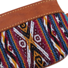 Load image into Gallery viewer, Hand Woven Coin Purse with Leather - Inca Colors | NOVICA
