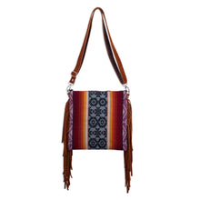 Load image into Gallery viewer, Wool Shoulder Bag with Suede Trim - Inca Inspiration | NOVICA
