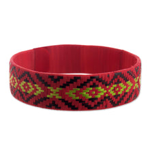 Load image into Gallery viewer, Diamond Patterned Natural Fiber Bracelet from Colombia - Dance of Celebration | NOVICA
