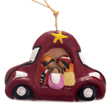 Load image into Gallery viewer, Car Theme Nativity Ornaments (Set of 4) - Traveling Nativity | NOVICA
