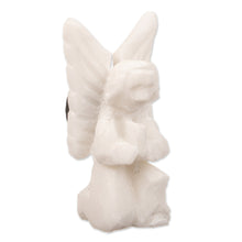 Load image into Gallery viewer, Alabaster Hand-Carved Angel Magnet Crafted in Peru - Humanga Guardian | NOVICA
