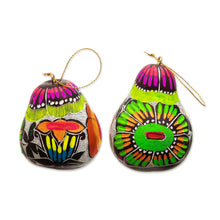 Load image into Gallery viewer, Colorful Gourd Ornaments with Bright Flowers Motifs - Colorful Beauties | NOVICA
