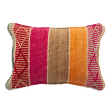 Load image into Gallery viewer, Striped Multicolor Wool Cushion Cover Handloomed in Peru - Highland Views | NOVICA
