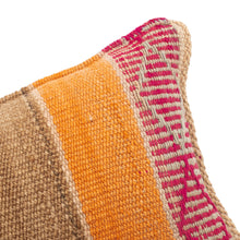 Load image into Gallery viewer, Striped Multicolor Wool Cushion Cover Handloomed in Peru - Highland Views | NOVICA
