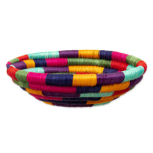 Load image into Gallery viewer, Handcrafted Colorful Natural Fiber Decorative Bowl - Guacamayas Festival | NOVICA
