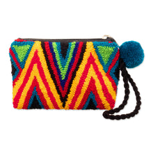 Load image into Gallery viewer, Geometric Handcrafted Colorful Coin Purse from Colombia - Colombian Mountains | NOVICA
