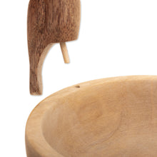 Load image into Gallery viewer, Handmade Cedar Wood Decorative Bowl with a Yellow Cockatoo - Cockatoo Spirit | NOVICA
