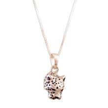 Load image into Gallery viewer, Jaguar Sterling Silver  Pendant Necklace - Courage Deity | NOVICA

