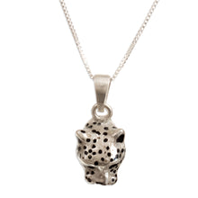 Load image into Gallery viewer, Jaguar Sterling Silver  Pendant Necklace - Courage Deity | NOVICA
