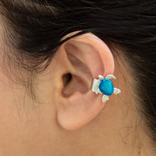 Load image into Gallery viewer, Sterling Silver Turtle-Themed Ear Cuff from Colombia - Sea Glory | NOVICA
