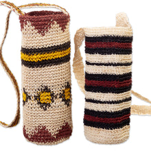 Load image into Gallery viewer, Assorted Handwoven Natural Fiber Bottle Holder with Strap  - Refreshing Chambira | NOVICA
