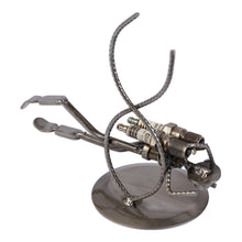 Load image into Gallery viewer, Handcrafted Eco Friendly Recycled Metal Sculpture - Rustic Scuba Diver | NOVICA
