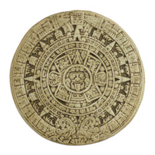 Load image into Gallery viewer, Ceramic plaque - Small Beige Aztec Calendar | NOVICA

