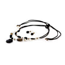 Load image into Gallery viewer, Women&#39;s Silver Onyx and Agate Jewelry Set - Guanajuato Night | NOVICA
