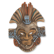 Load image into Gallery viewer, Handcrafted Mexican Ceramic Aztec Eagle Warrior Mask - Aztec Eagle Warrior | NOVICA
